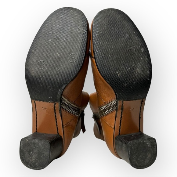 Chloé Lexie Seamed Leather Short Boot in Tan 36 - Picture 10 of 12